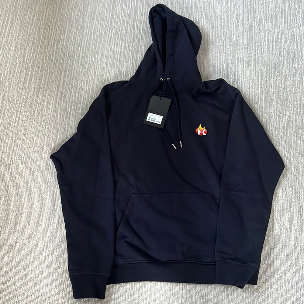 Brand new Men's Kooples Dark Navy/Black Hoodie Sweatshirt